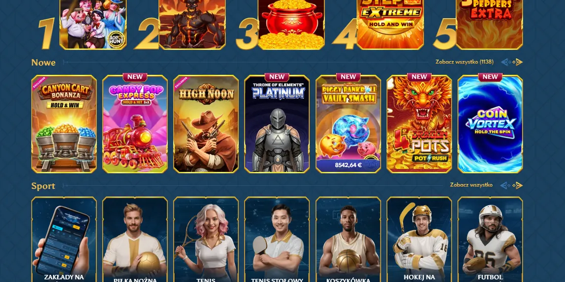 Przeglądaj gry w Casea Casino